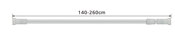FRAP Штанга телескопическая алюмин белая 140-260см